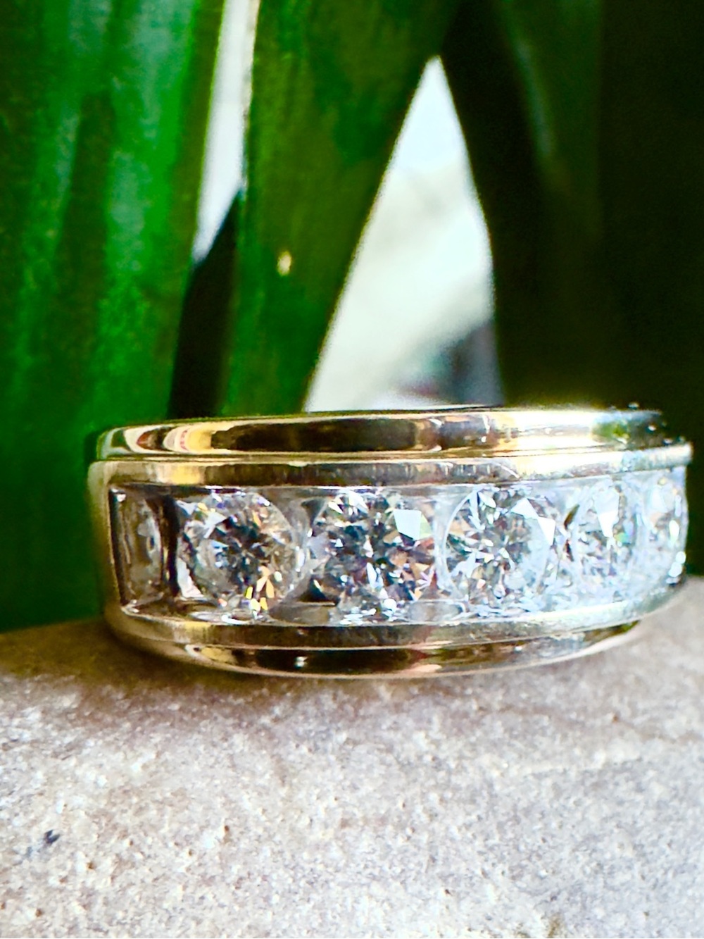 10k 1.50cttw Lab Diamond Chanel Band Ring